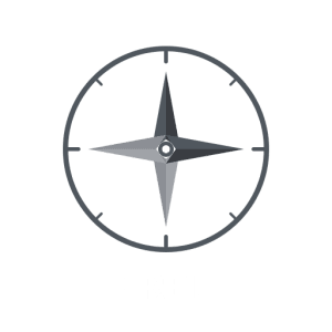 LotFlux Free tier badge — gray compass rose icon